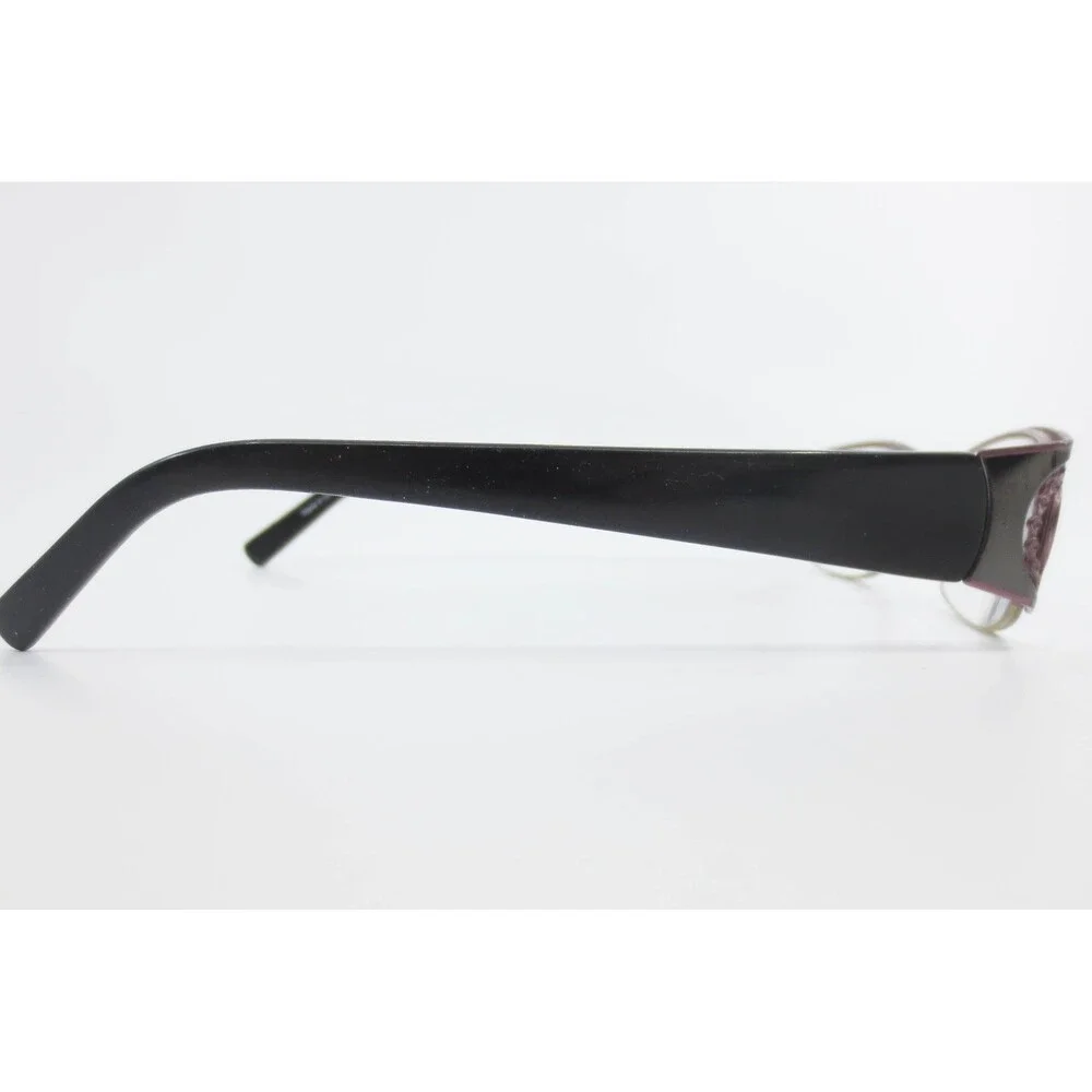 South Hampton Eyeglasses Purple Black Semi-Rimless Frames 52-16 Demo Lenses